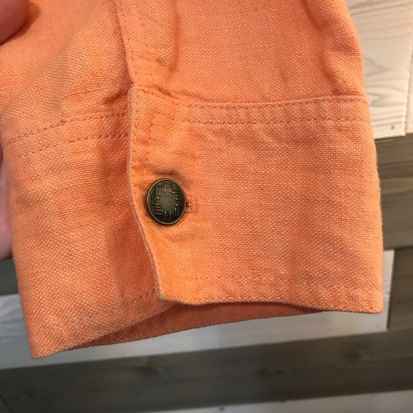 J. Jill ⚜️ Orange Creamsicle Linen Jacket - Picture 7 of 10